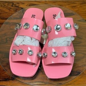 Schutz Lizzie Slide Sandal in pink